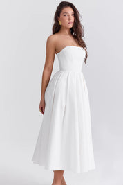 Vestido Midi Sem Alça - Liviele