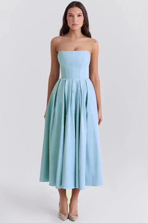 Vestido Midi Sem Alça - Liviele