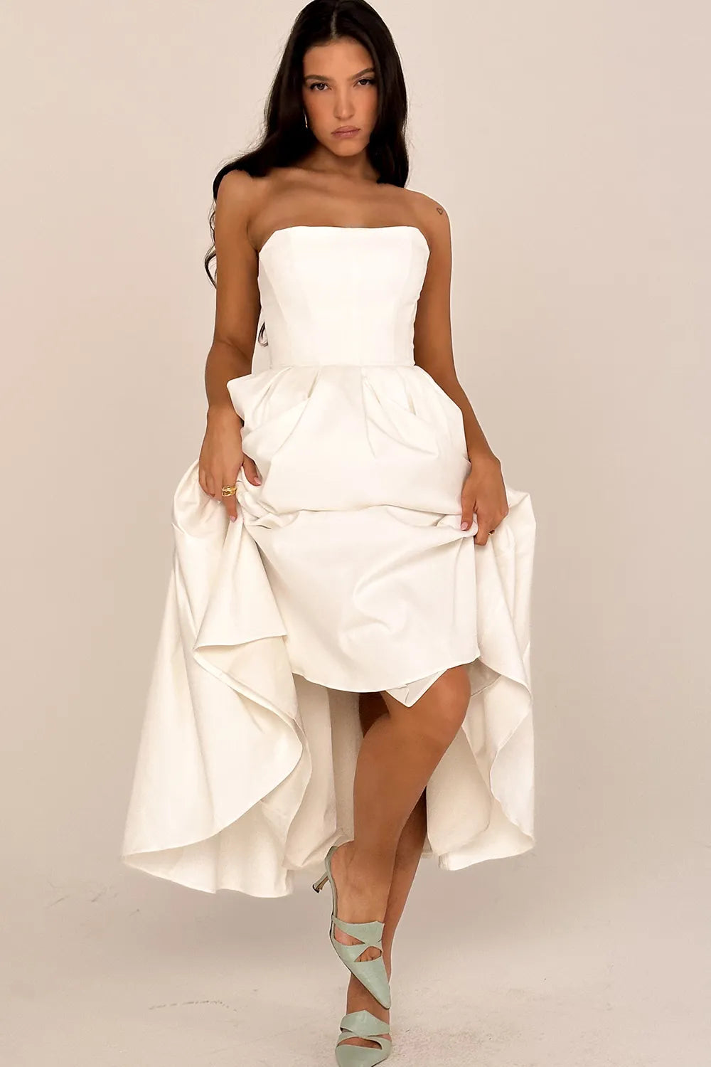 Vestido Midi Sem Alça - Liviele