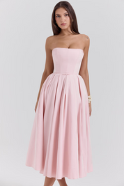 Vestido Midi Sem Alça - Liviele