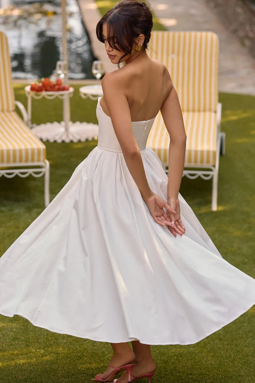 Vestido Midi Sem Alça - Liviele