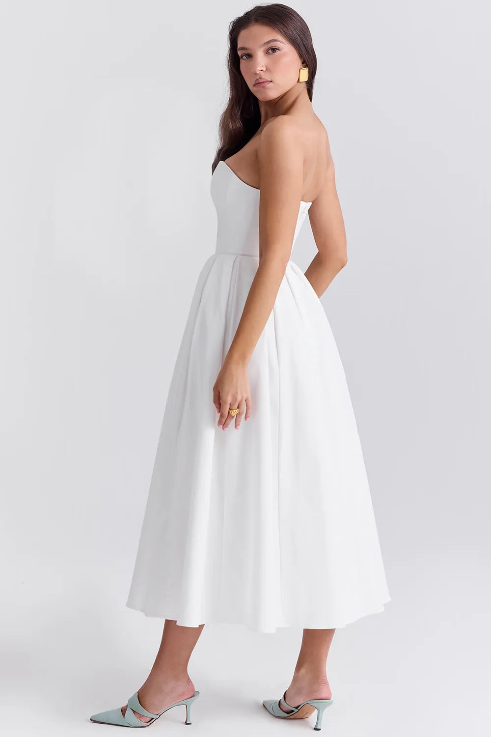 Vestido Midi Sem Alça - Liviele