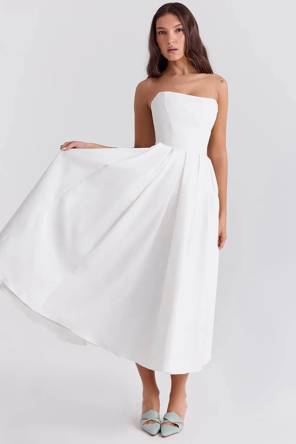 Vestido Midi Sem Alça - Liviele