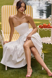 Vestido Midi Sem Alça - Liviele