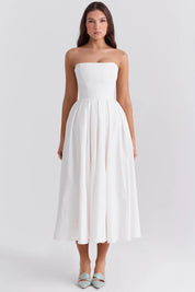 Vestido Midi Sem Alça - Liviele