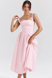Vestido Midi Xadrez Modelador - Liviele