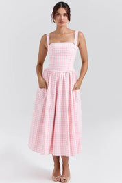 Vestido Midi Xadrez Modelador - Liviele