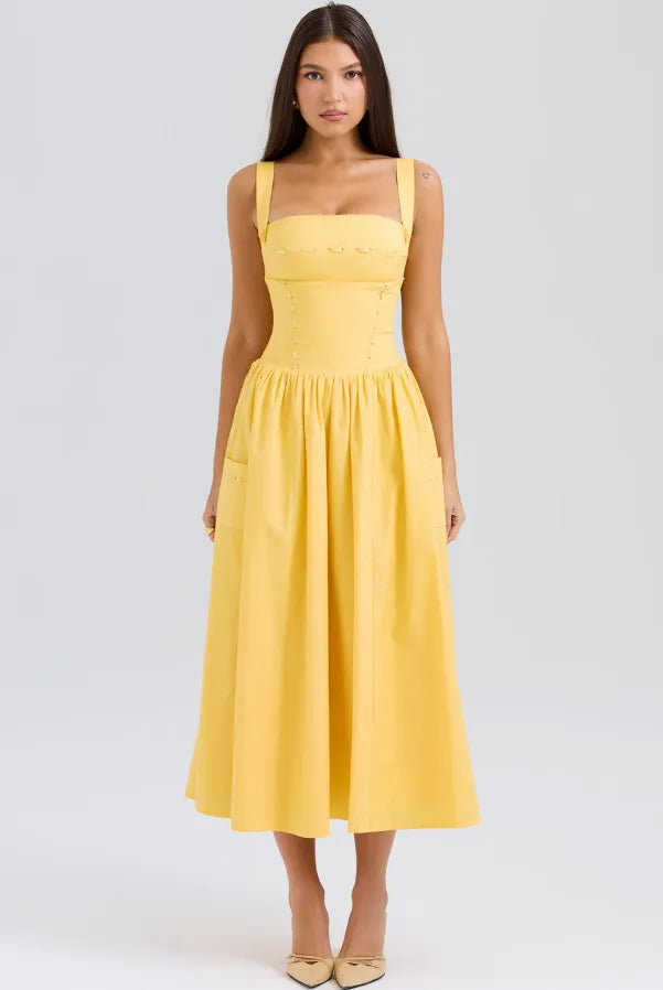 Vestido Midi Xadrez Modelador - Liviele