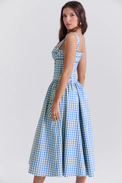 Vestido Midi Xadrez Modelador - Liviele