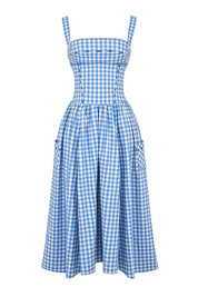 Vestido Midi Xadrez Modelador - Liviele