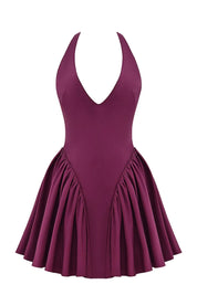Vestido Vinho Curto Com Alça - Liviele