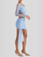 Vestido Azul Assimétrico - Liviele