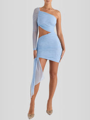 Vestido Azul Assimétrico - Liviele