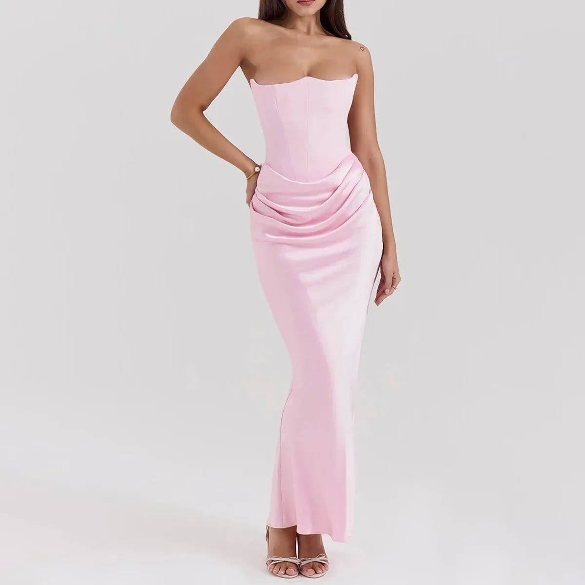 Vestido Longo Acetinado - Liviele