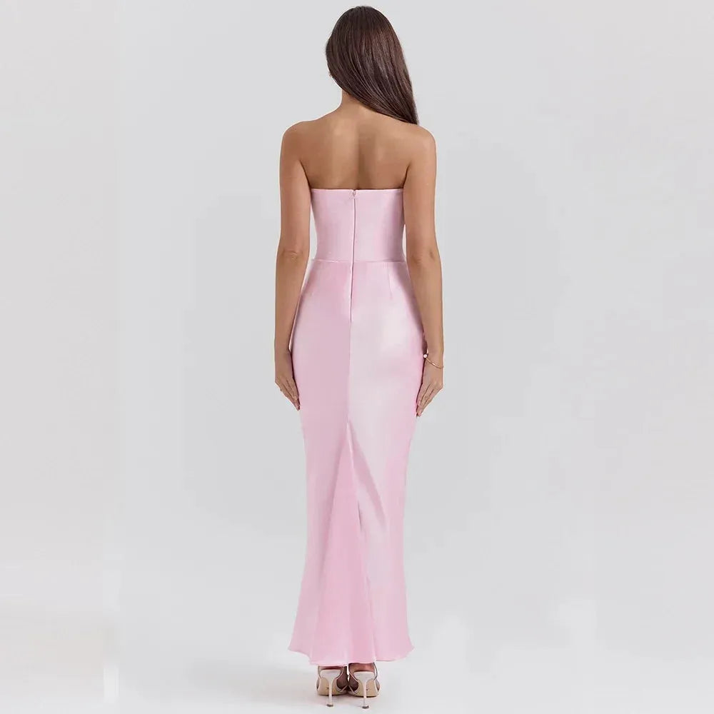 Vestido Longo Acetinado - Liviele