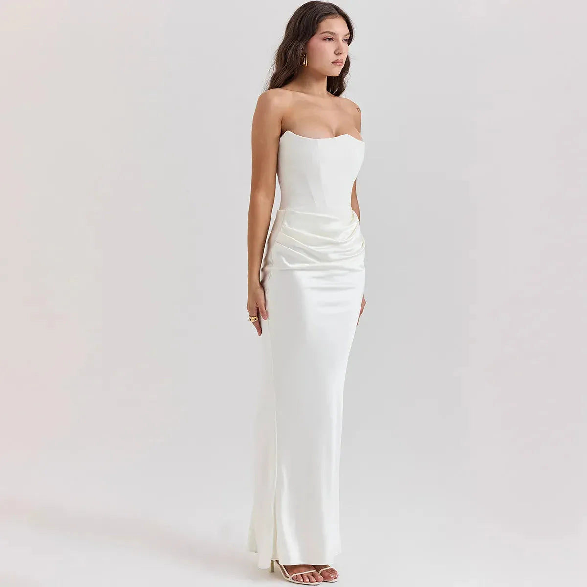 Vestido Longo Acetinado - Liviele