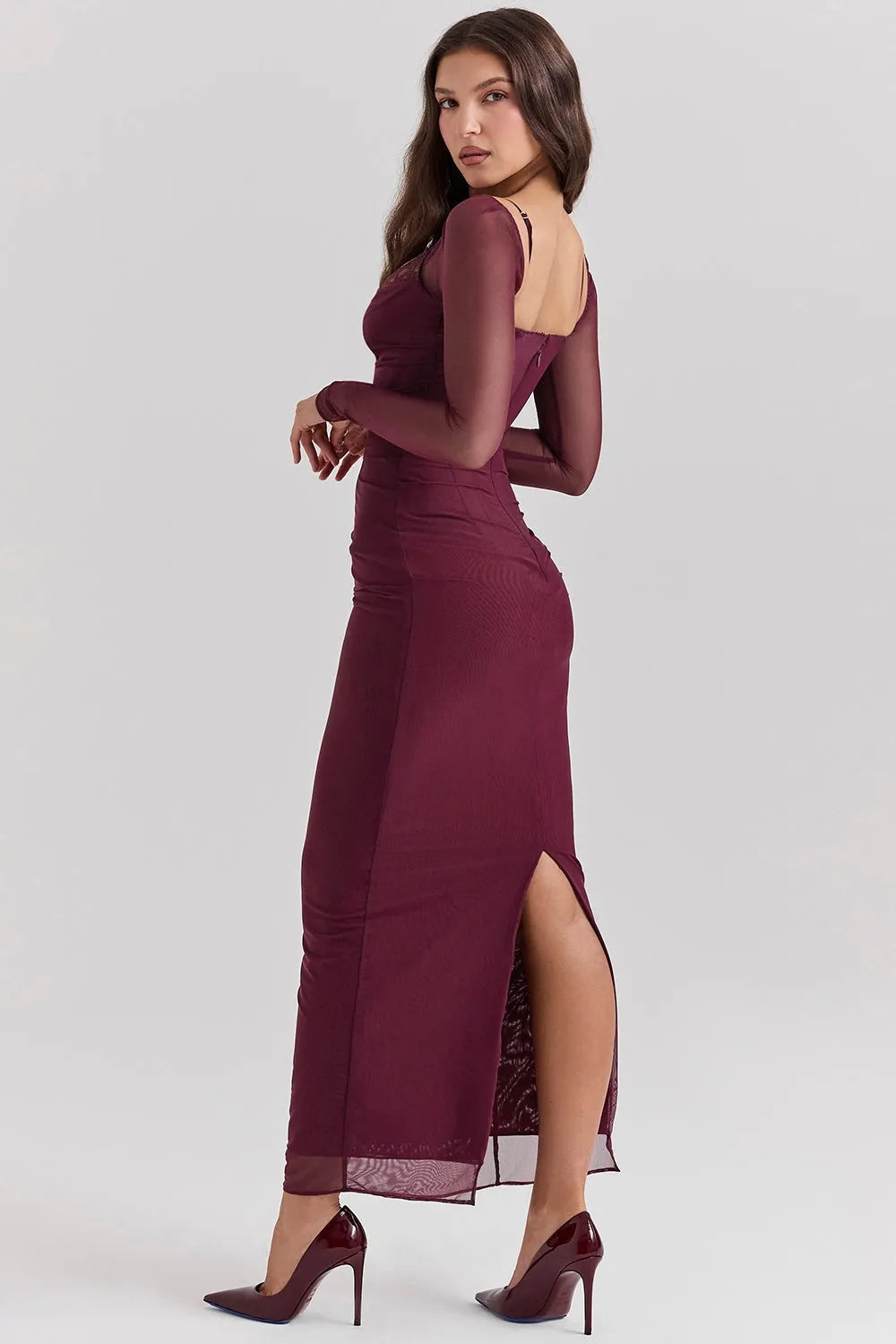 Vestido Longo Com Renda - Liviele