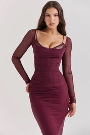 Vestido Longo Com Renda - Liviele