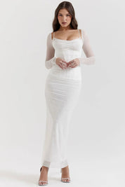 Vestido Longo Com Renda - Liviele