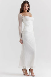 Vestido Longo Com Renda - Liviele