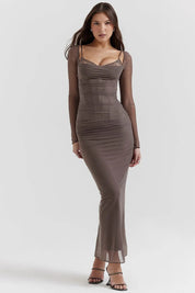 Vestido Longo Com Renda - Liviele
