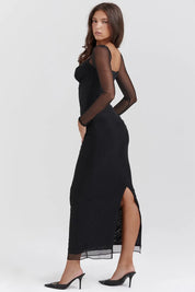 Vestido Longo Com Renda - Liviele