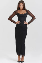 Vestido Longo Com Renda - Liviele