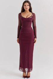 Vestido Longo Com Renda - Liviele