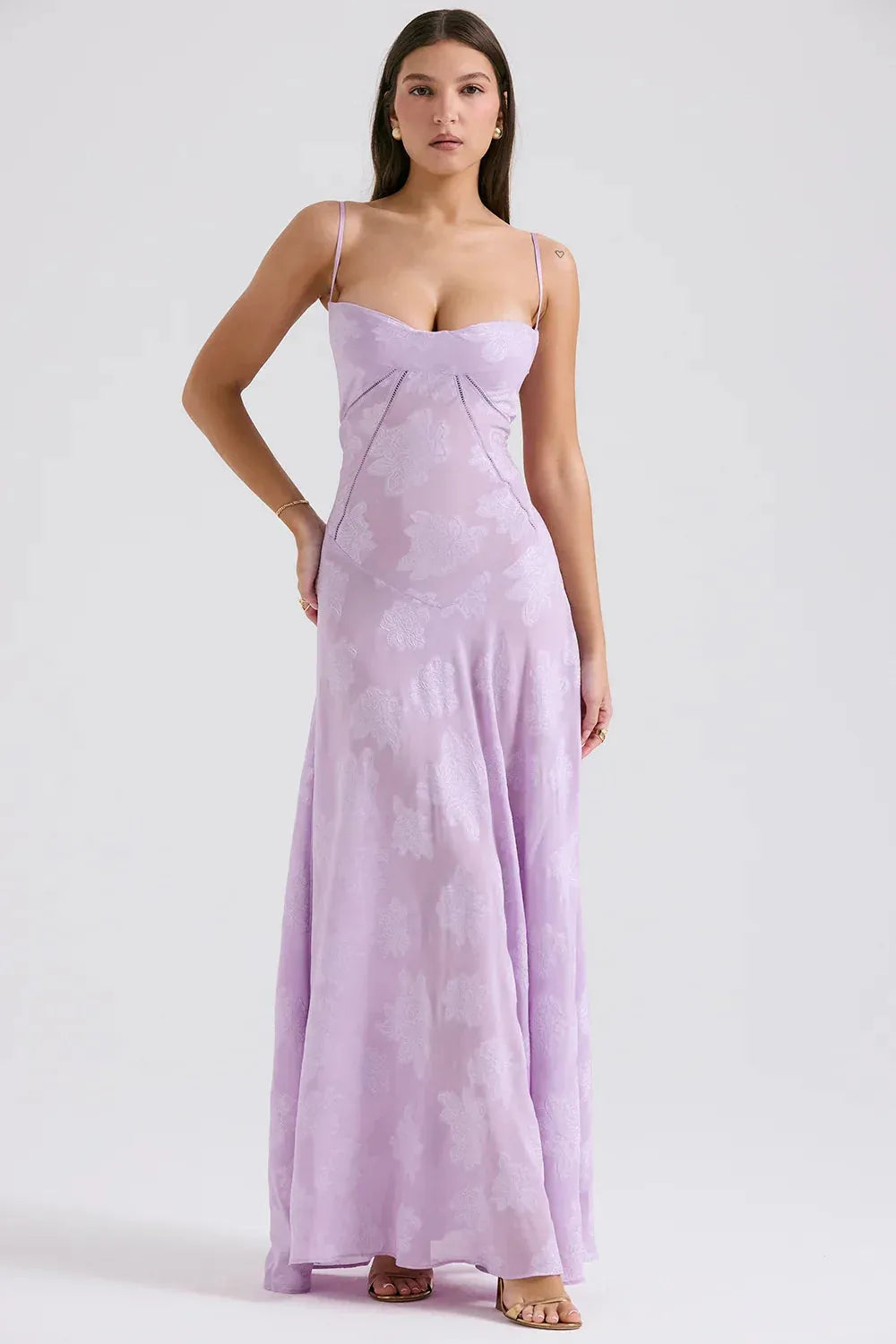 Vestido Longo Floral Branco Exclusivo - Liviele