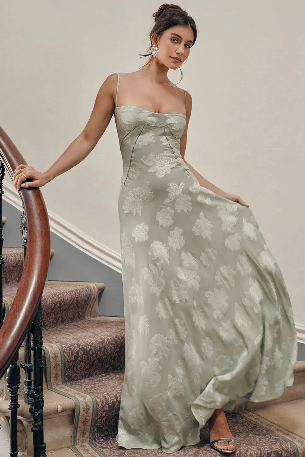 Vestido Longo Floral Branco Exclusivo - Liviele