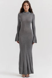 Vestido Longo Para Festas Cinza - Liviele