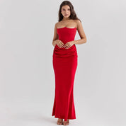 Vestido Longo Para Festas Sem Alça - Liviele