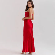 Vestido Longo Para Festas Sem Alça - Liviele