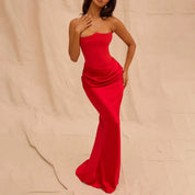 Vestido Longo Para Festas Sem Alça - Liviele