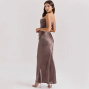 Vestido Longo Para Festas Sem Alça - Liviele