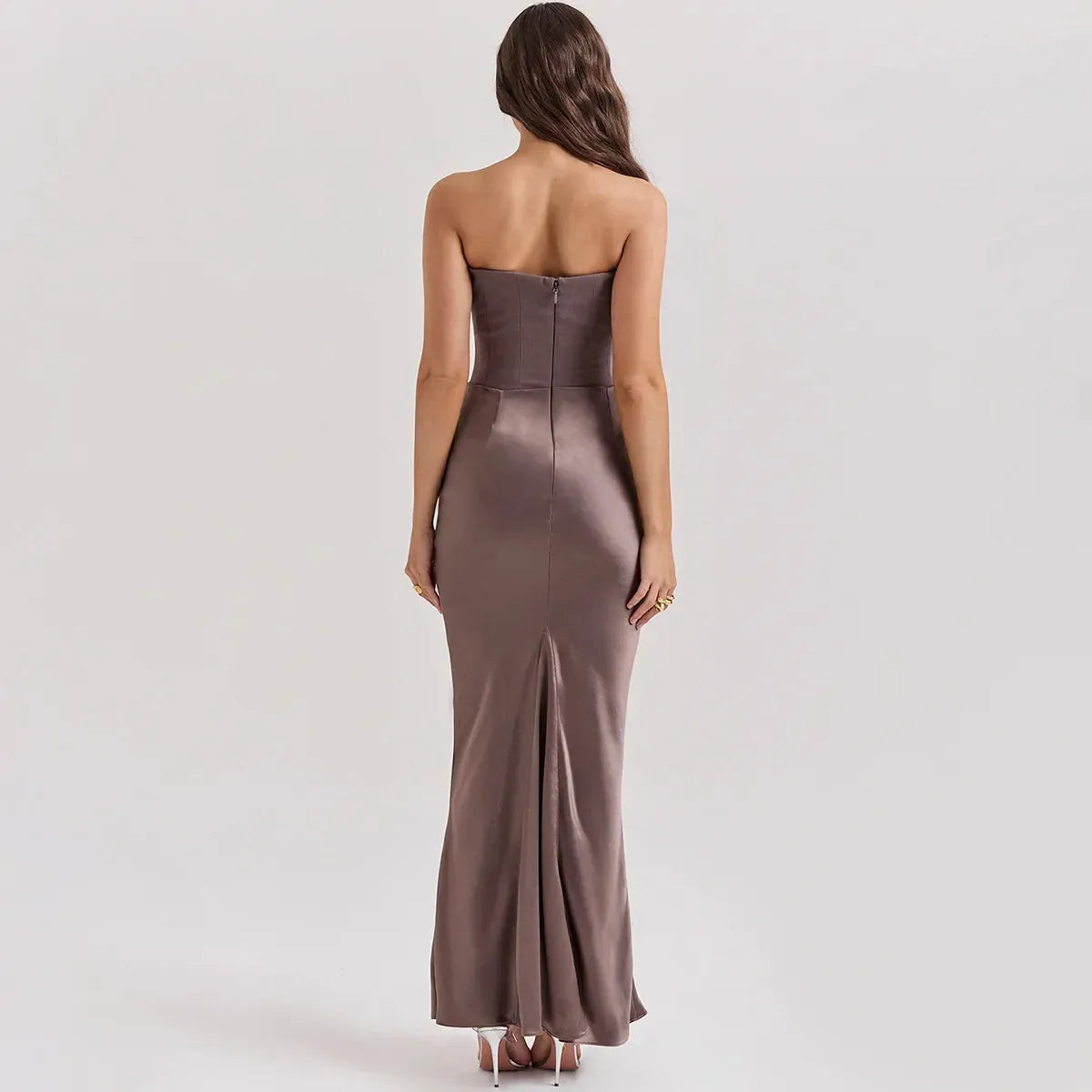 Vestido Longo Para Festas Sem Alça - Liviele