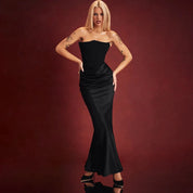 Vestido Longo Para Festas Sem Alça - Liviele