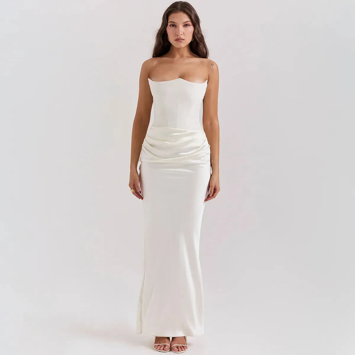 Vestido Longo Para Festas Sem Alça - Liviele