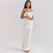Vestido Longo Para Festas Sem Alça - Liviele
