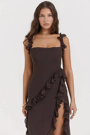 Vestido Longo Vermelho Split - Liviele