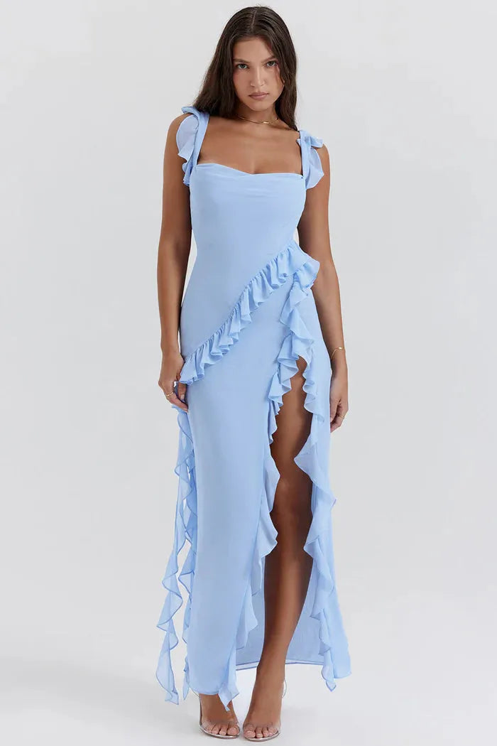 Vestido Longo Vermelho Split - Liviele