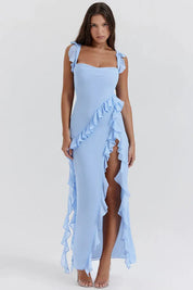 Vestido Longo Vermelho Split - Liviele