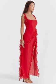 Vestido Longo Vermelho Split - Liviele