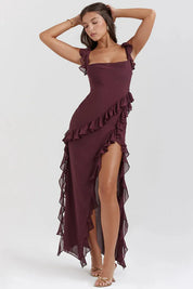 Vestido Longo Vermelho Split - Liviele