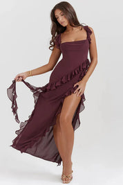 Vestido Longo Vermelho Split - Liviele