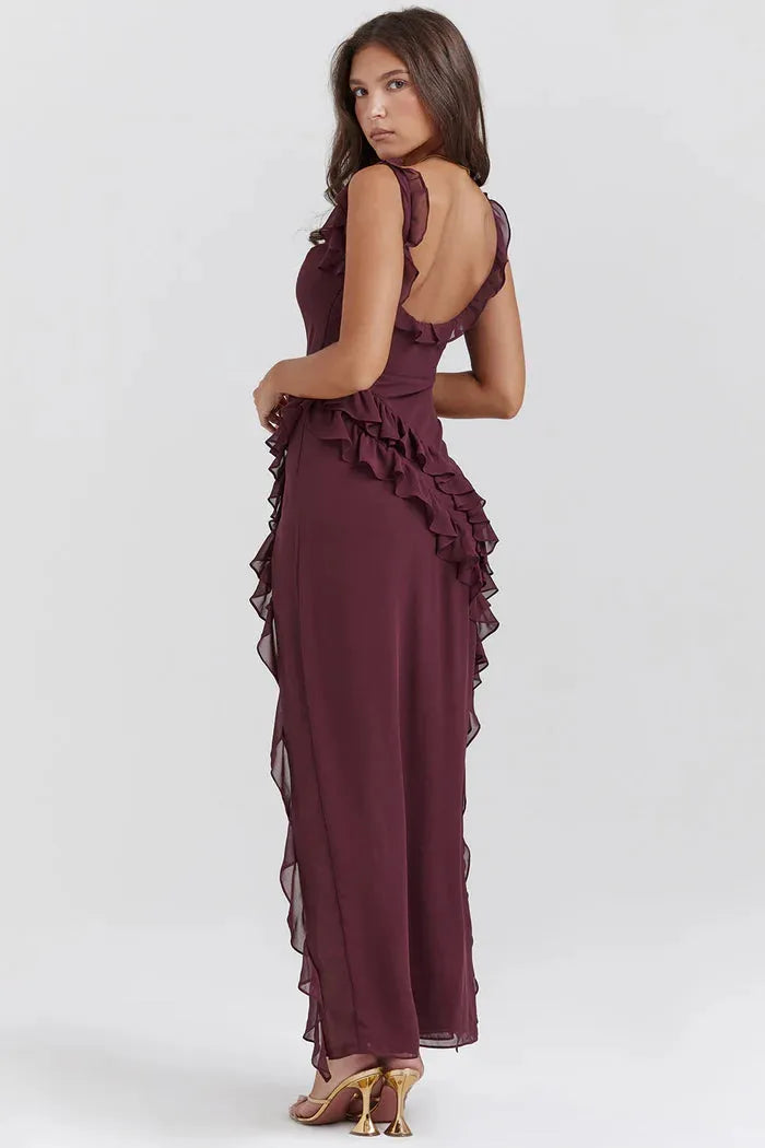 Vestido Longo Vermelho Split - Liviele