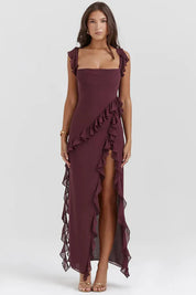Vestido Longo Vermelho Split - Liviele