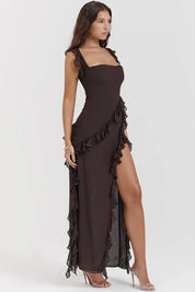 Vestido Longo Vermelho Split - Liviele