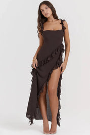 Vestido Longo Vermelho Split - Liviele