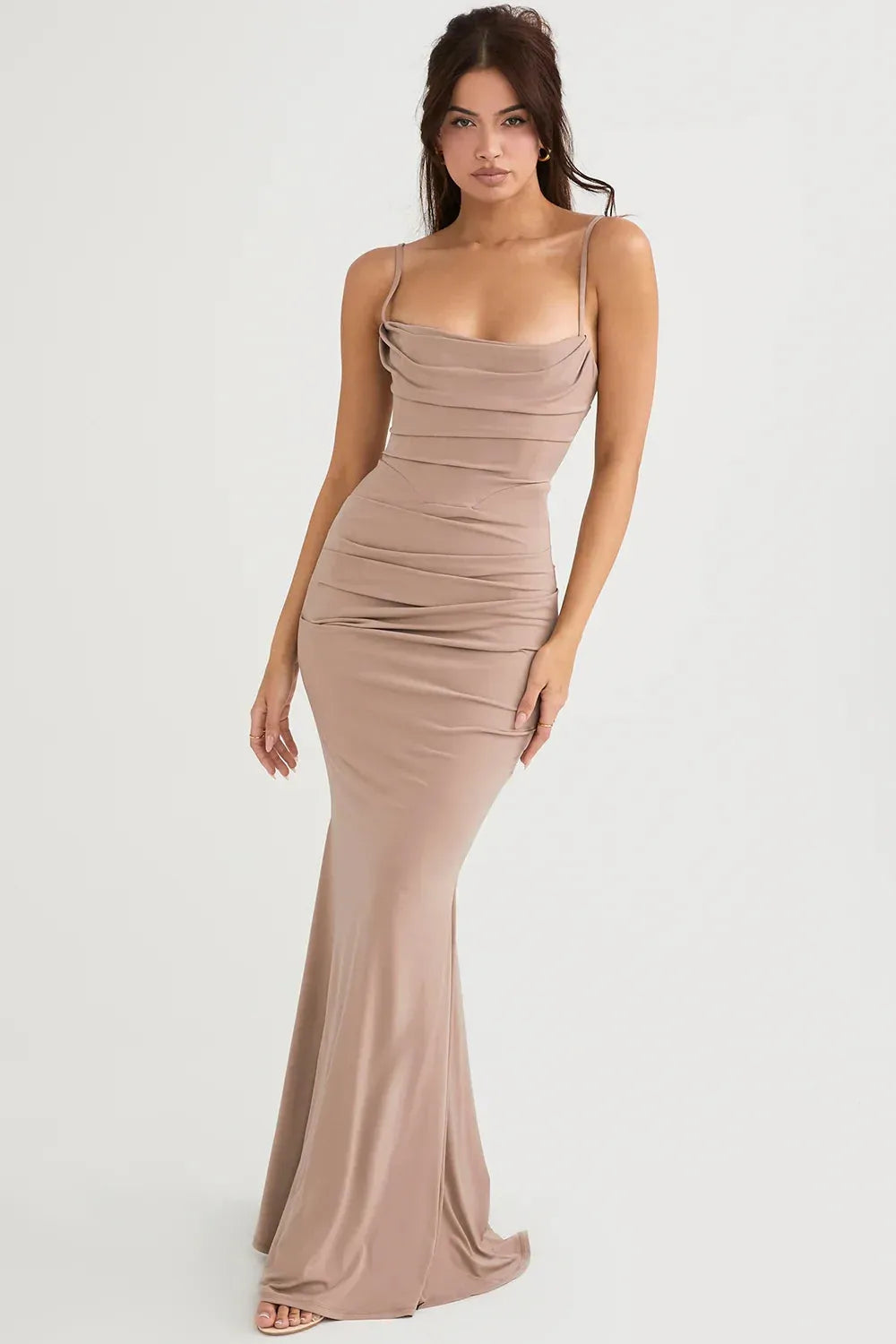 Vestido Longo Vinho Jamilly – Liviele